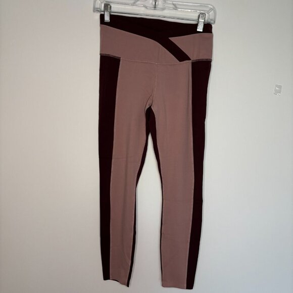 ATHLETA Chroma 7/8 Tight Small Red Pink Stretch Yoga Workout Gym No Pills - Picture 6 of 8